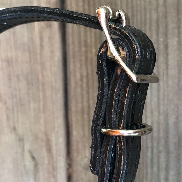 Black Patent Leather Swarovski Crystal Dog Collar - Picture 4 of 5